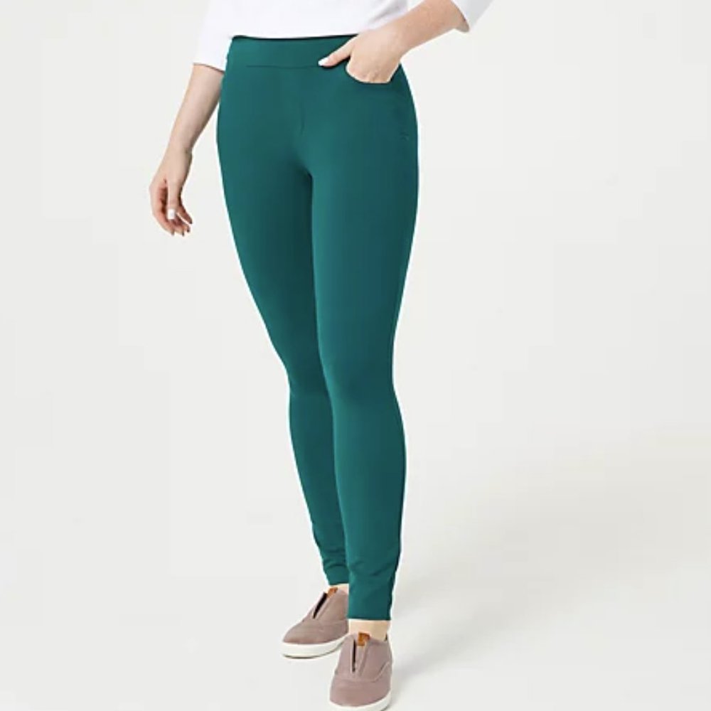 Susan Graver Weekend Petite Premium Stretch Ankle Leggings 6601